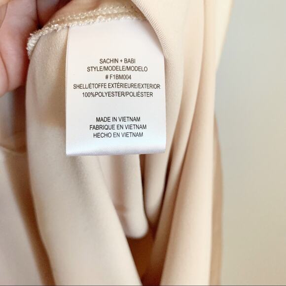 Sachin & Babi Winter Midi Slip Dress 6 Gold NWT - Picture 8 of 9